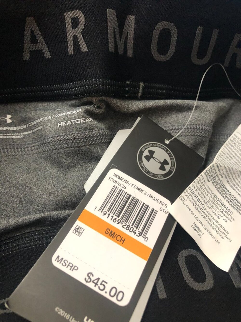 Under Armour Heat Gear Compression Workout Leggings - Women Small/SM - NWTof $45 - Picture 3 of 3